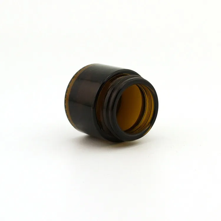 Amber Round Glass Jars